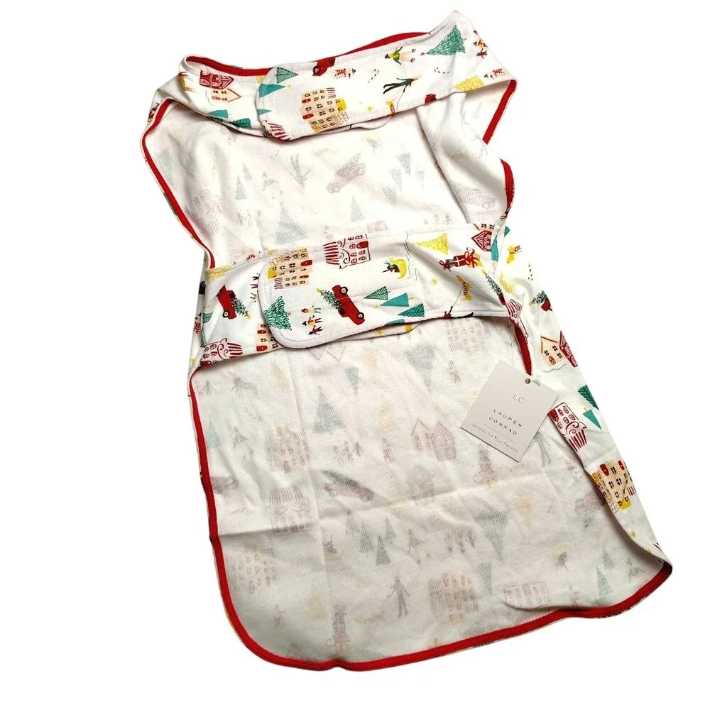 Lauren Conrad Pet Size L-XL Holiday Pajamas With Festive Print